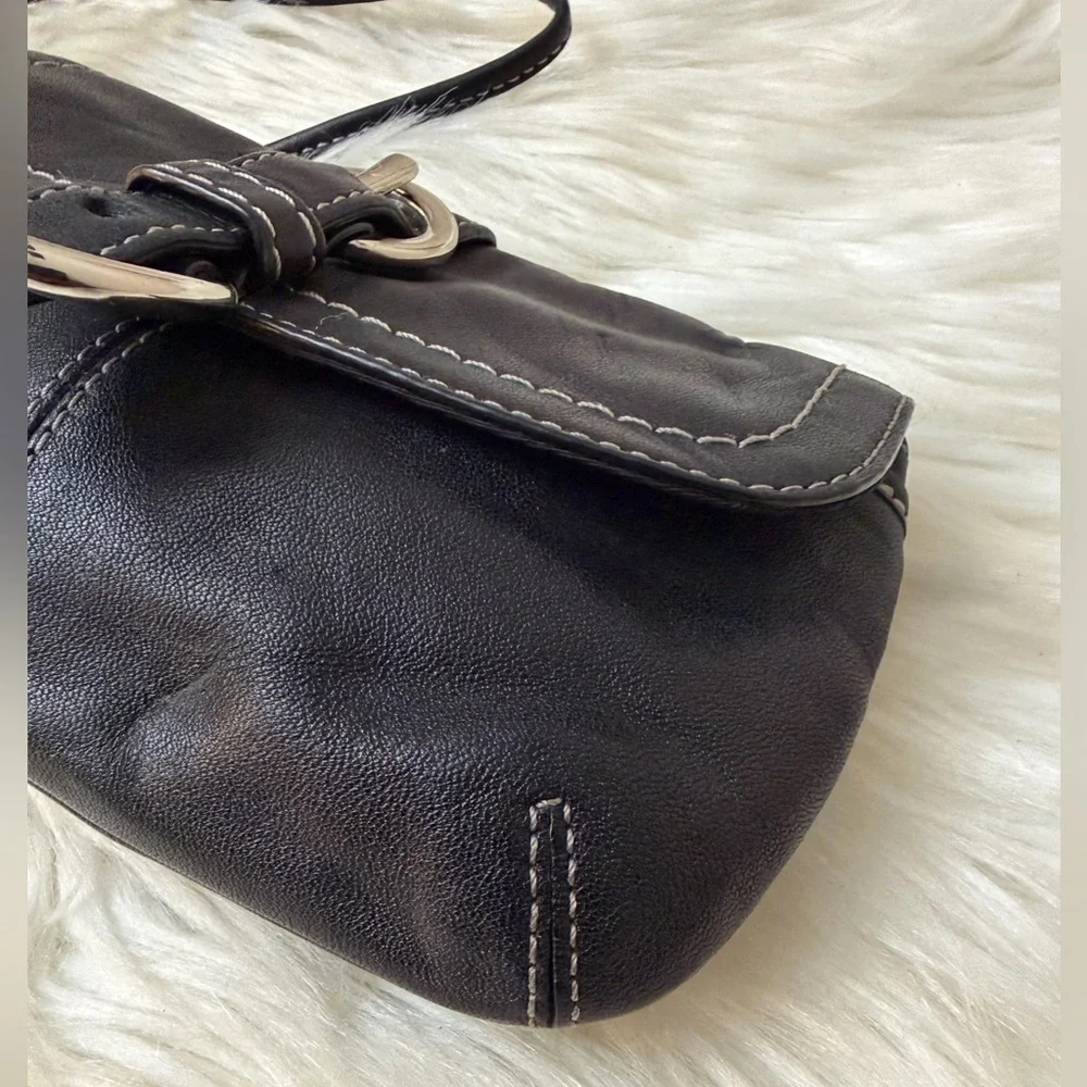 Coach Black Wristlet with Silver Buckle